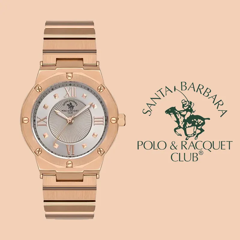 Santa Barbara Polo & Racquet Club Rose-tone Ladies Watch- SB.1.10406-5